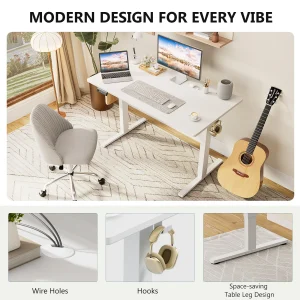 MCQ Electric 63x24 Inch Standing Office Computer Desk Ergonomic Height Adjustable Gaming Table - Thumbnail Image 6