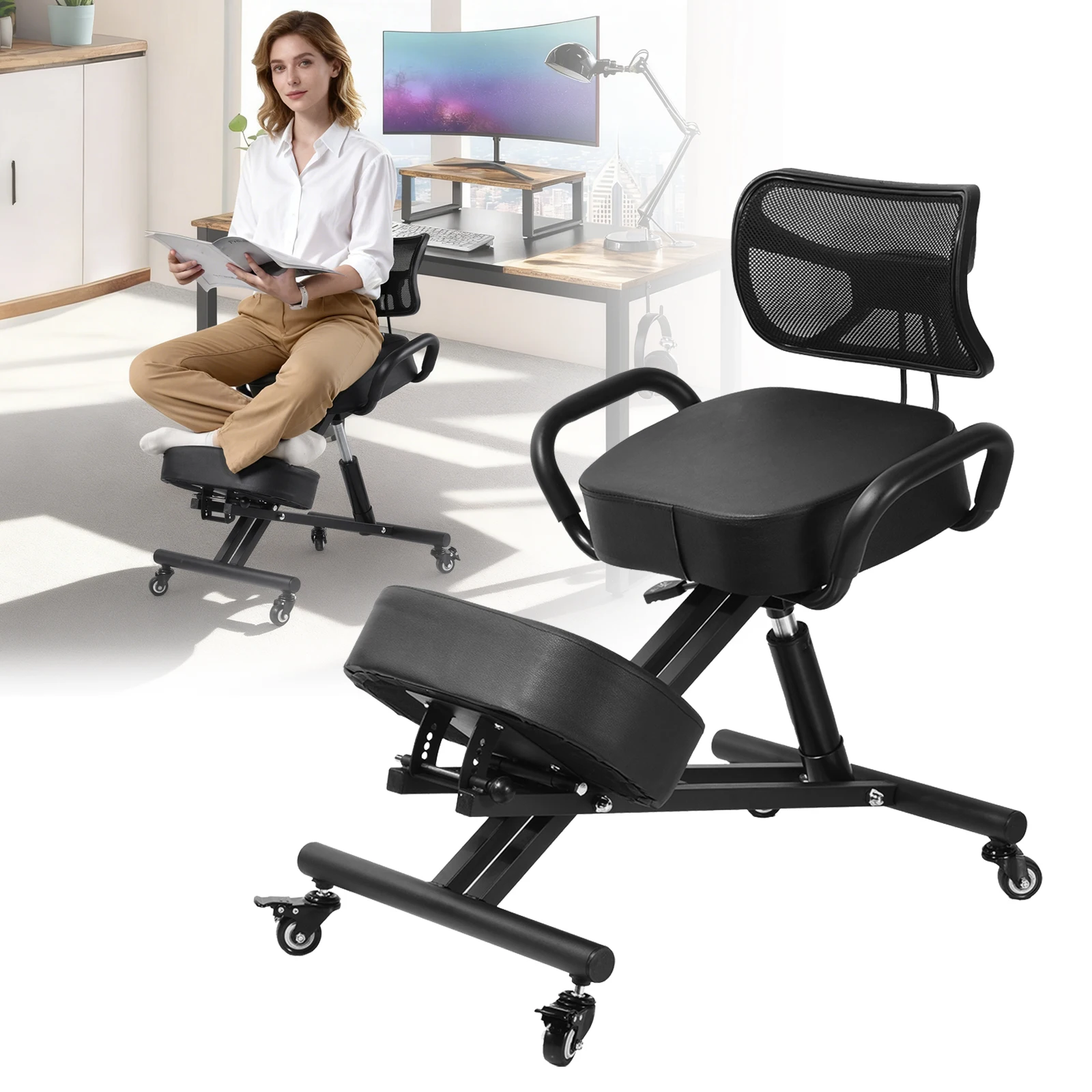 Kneeling Chair with Back Support - Image 1