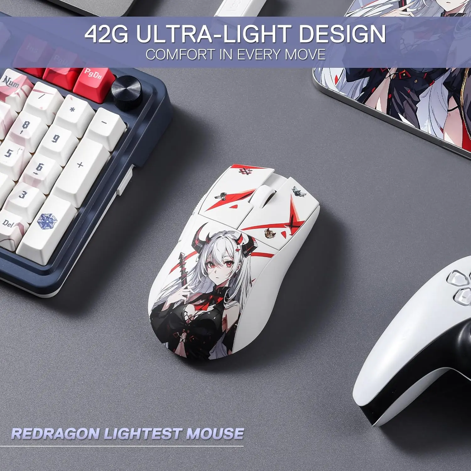 Redragon M916AK PRO 3-Mode Anime 42G Ultra-Light - Image 5