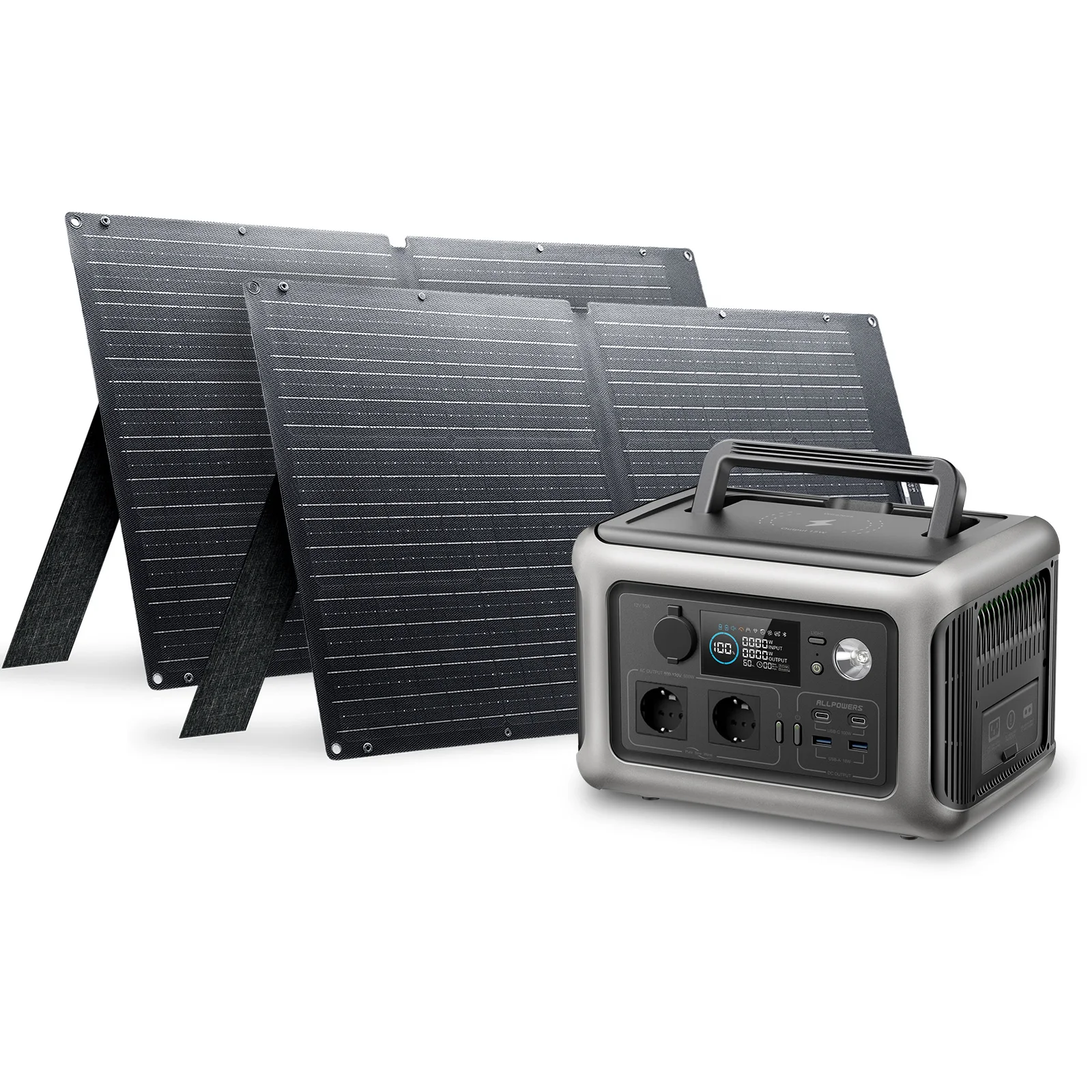 ALLPOWERS Solarpanel 100W 140W 200W Solar Energy Charger with LiFePo4 Battery 299Wh 600W Portable Power Station for Camping RV - Image 11