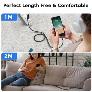 AUFU 1Pin Magnetic USB Type C Cable For iPhone Huawei - Thumbnail Image 6