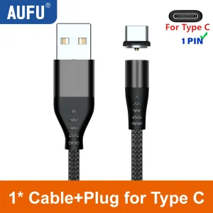 AUFU 1Pin Magnetic USB Type C Cable For iPhone Huawei - Thumbnail Image 16