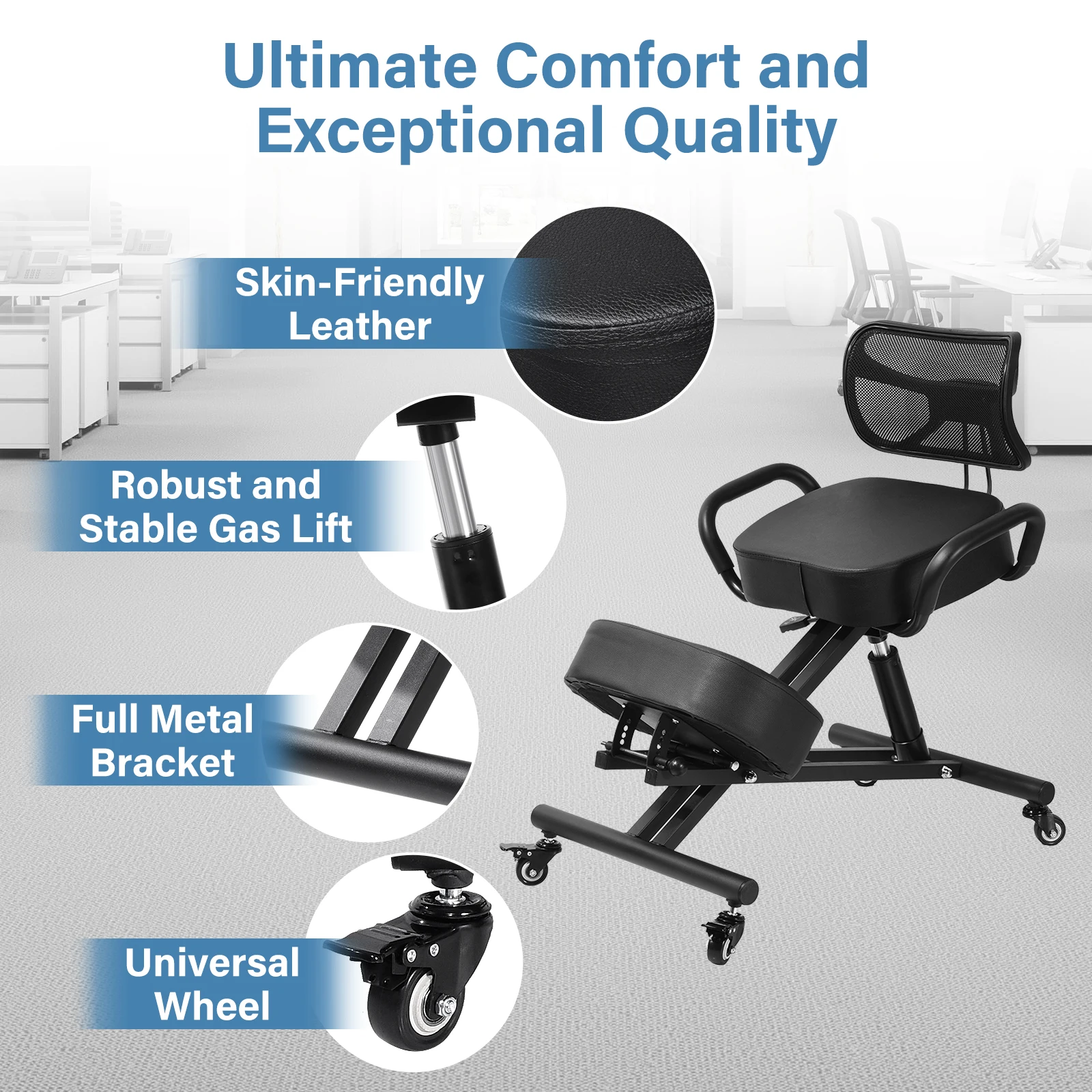 Kneeling Chair with Back Support - Image 6