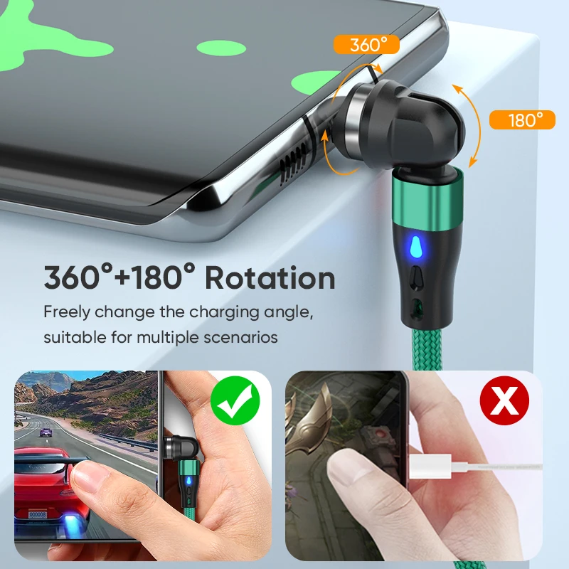 AUFU Magnetic USB C Cable PD60W USB C to Type C Fast Charger - Image 5