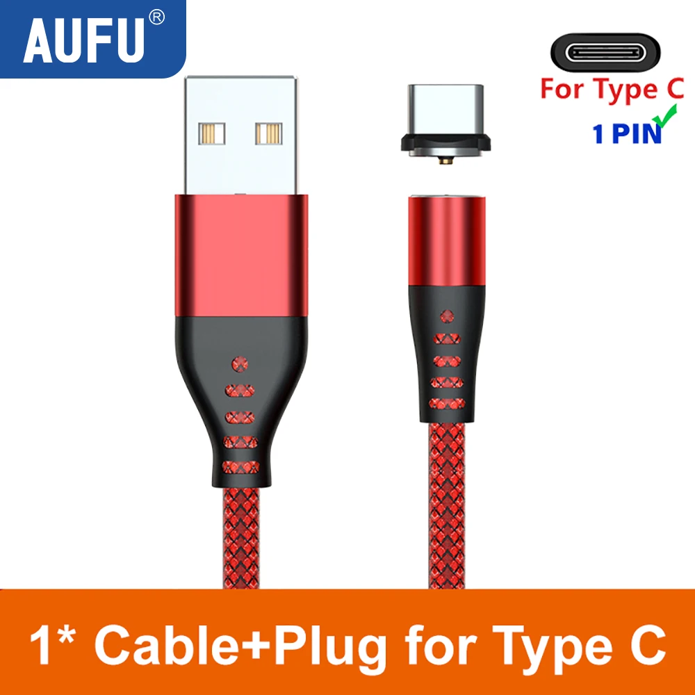 AUFU 1Pin Magnetic USB Type C Cable For iPhone Huawei - Image 17