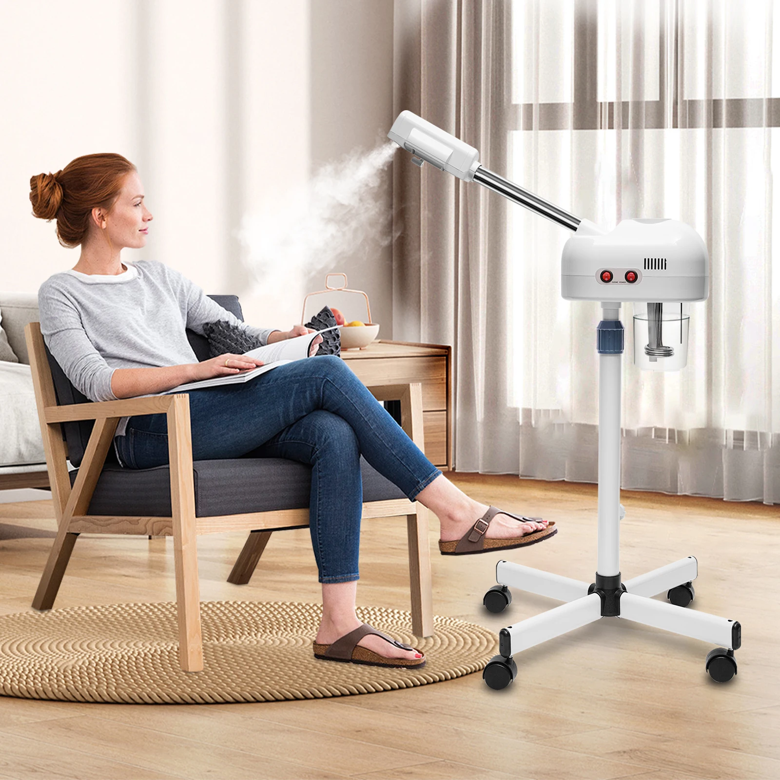 750ml Ozone Facial Steamer Height Adjustable Sprayer 360° - Image 7