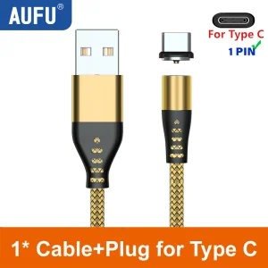 AUFU 1Pin Magnetic USB Type C Cable For iPhone Huawei - Thumbnail Image 18
