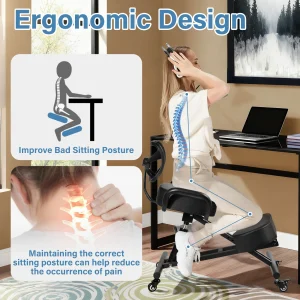Kneeling Chair with Back Support - Thumbnail Image 4