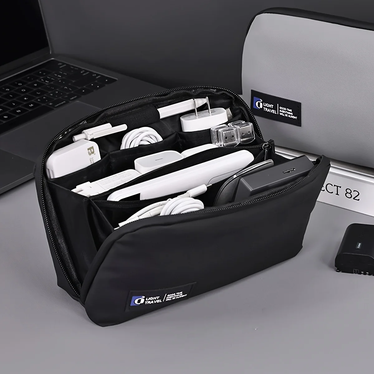 Portable Data Cable Storage Bag Mouse Headphones Power Bank Digital Accessories Organizer Bag - Image 3