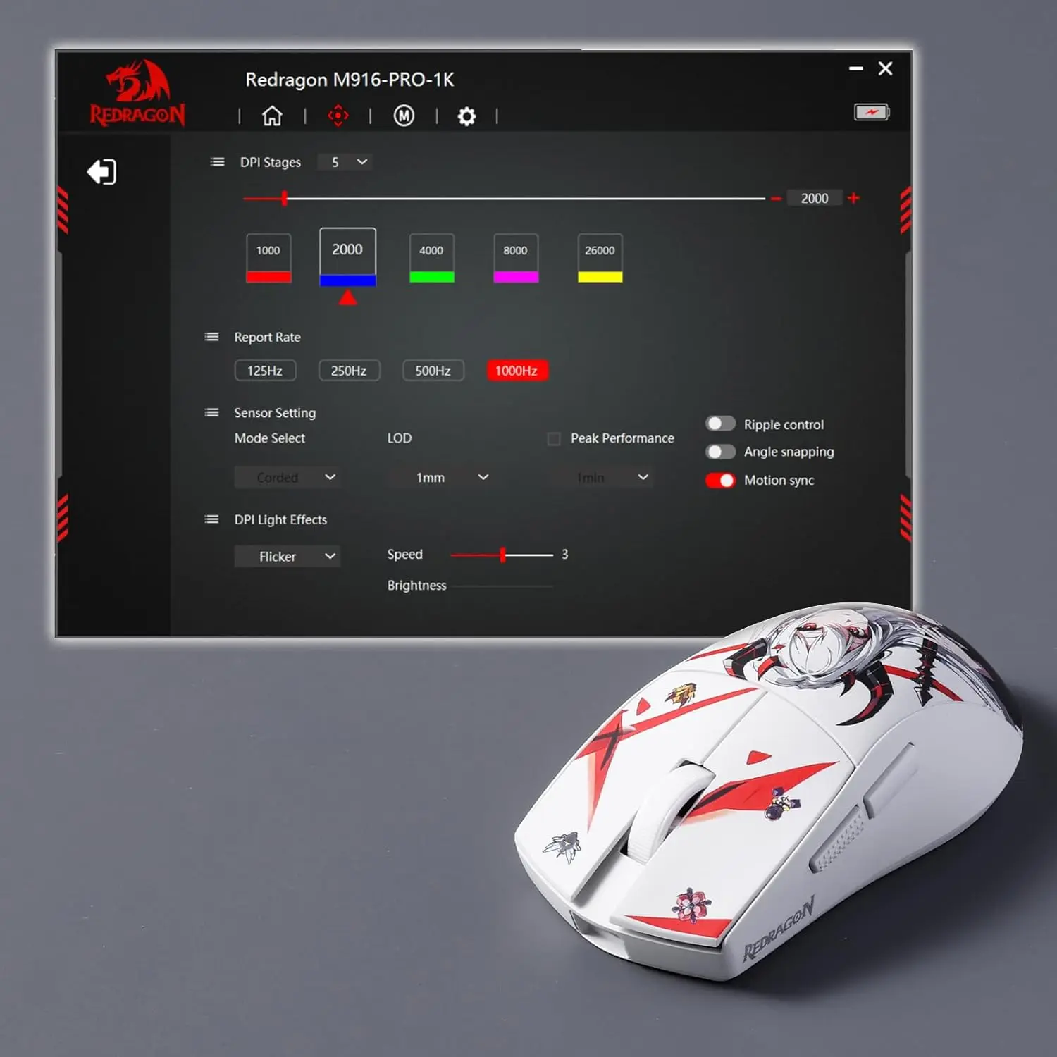 Redragon M916AK PRO 3-Mode Anime 42G Ultra-Light - Image 2