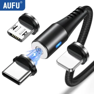 AUFU 1Pin Magnetic USB Type C Cable For iPhone Huawei