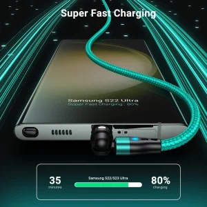 AUFU Magnetic USB C Cable PD60W USB C to Type C Fast Charger - Thumbnail Image 3