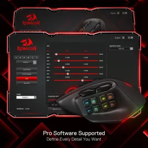 Redragon M811 Aatrox MMO Gaming Mouse, 15 Programmable Buttons Wired RGB Gamer Mouse - Thumbnail Image 6