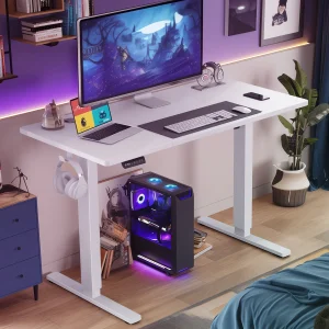 MCQ Electric 63x24 Inch Standing Office Computer Desk Ergonomic Height Adjustable Gaming Table - Thumbnail Image 7
