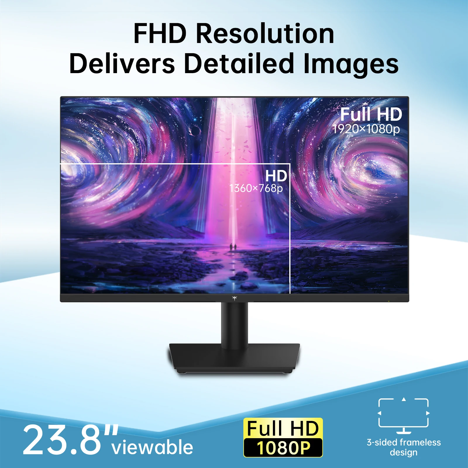 24 inch 1080P Monitor 100Hz, Free-Sync Gaming Monitor - Image 3